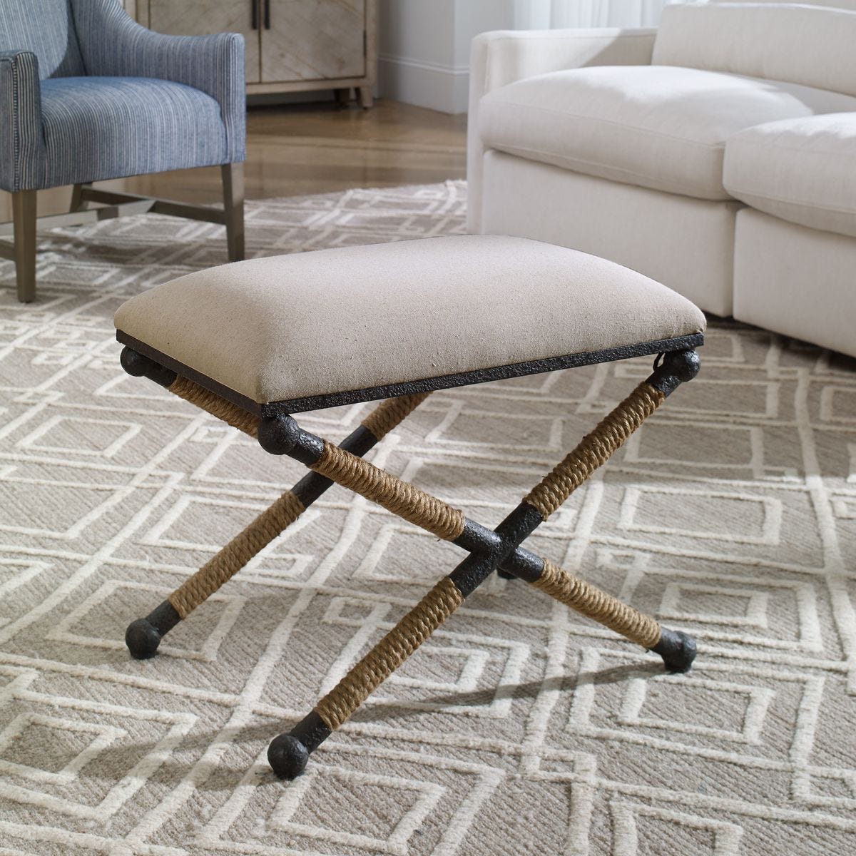 Firth Small Bench, Oatmeal - Uttermost