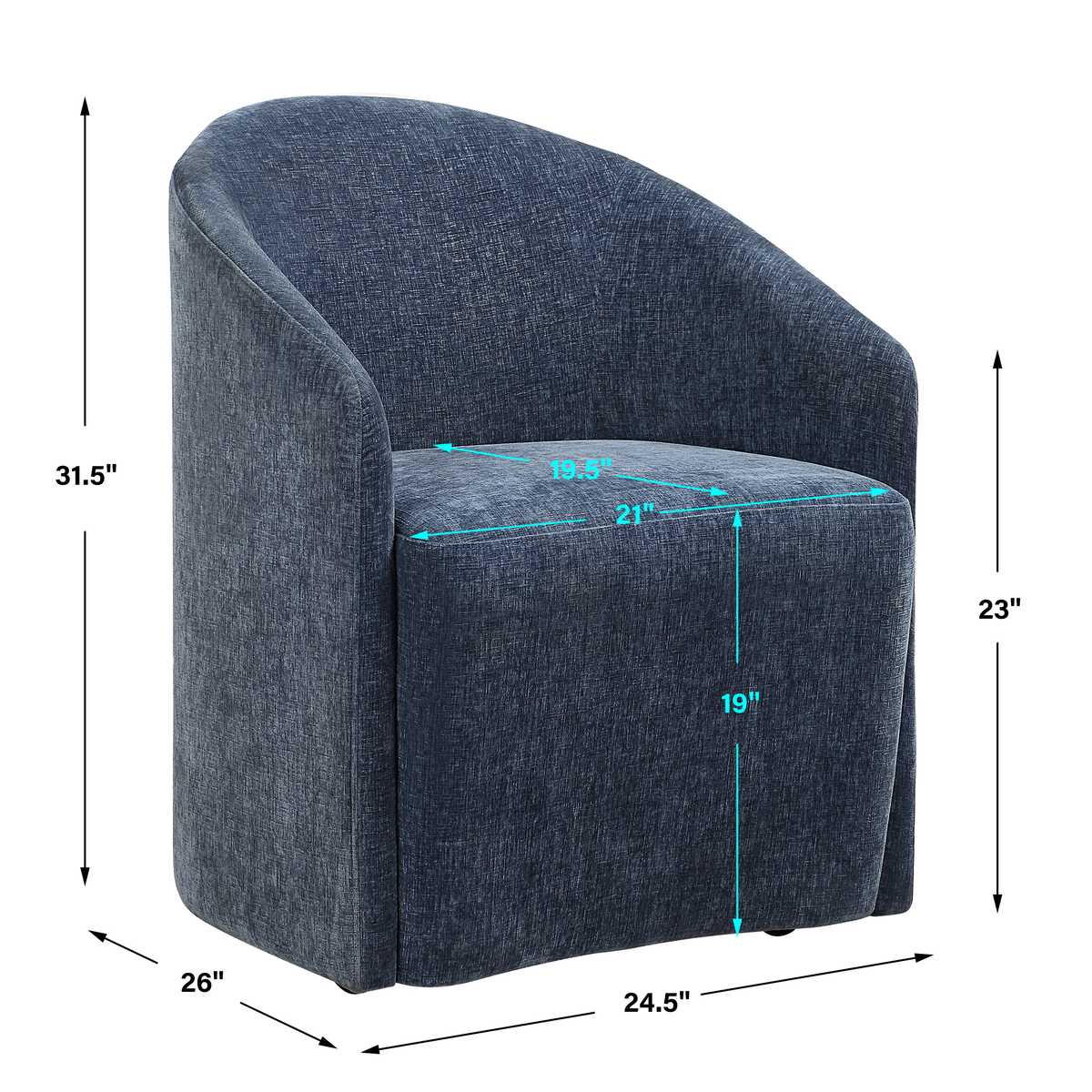 Harbor Dining Chair, Blue view 4