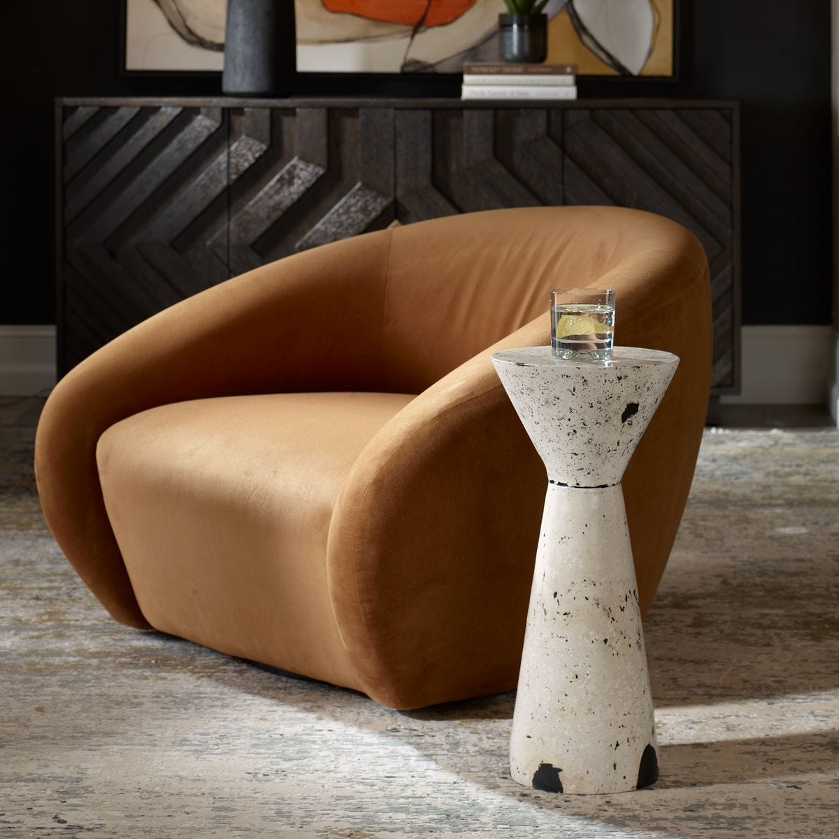 DeSoto Swivel Chair, Hazlenut - Uttermost