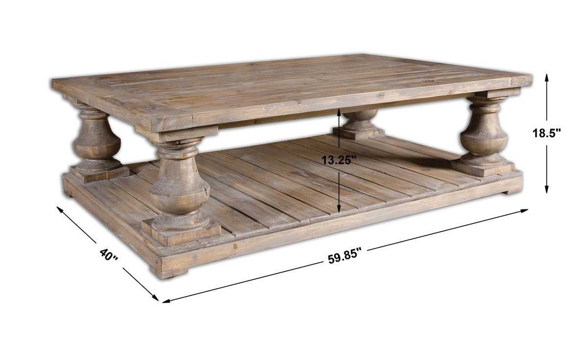 Stratford Coffee Table, Natural view 6
