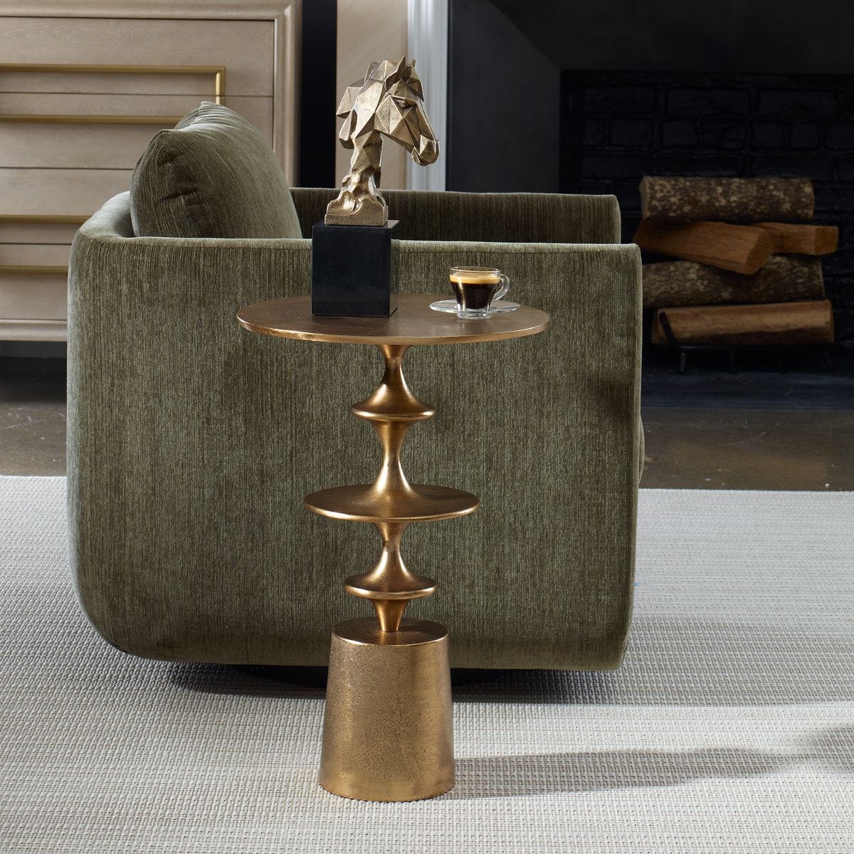 Flight Accent Table, Brass - Uttermost