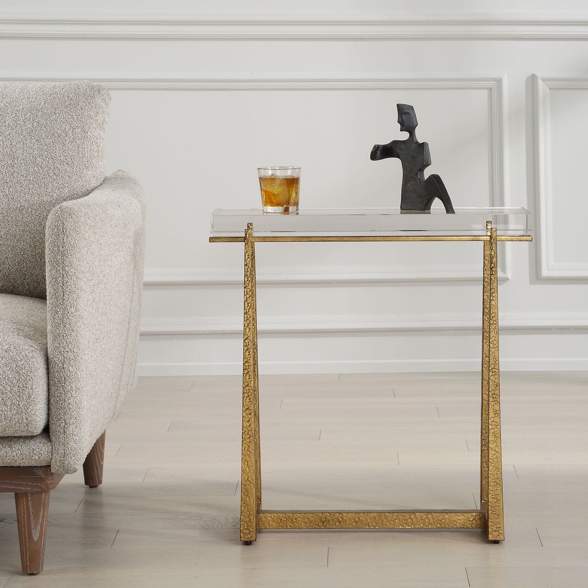 Midas Accent Table, Gold view 7