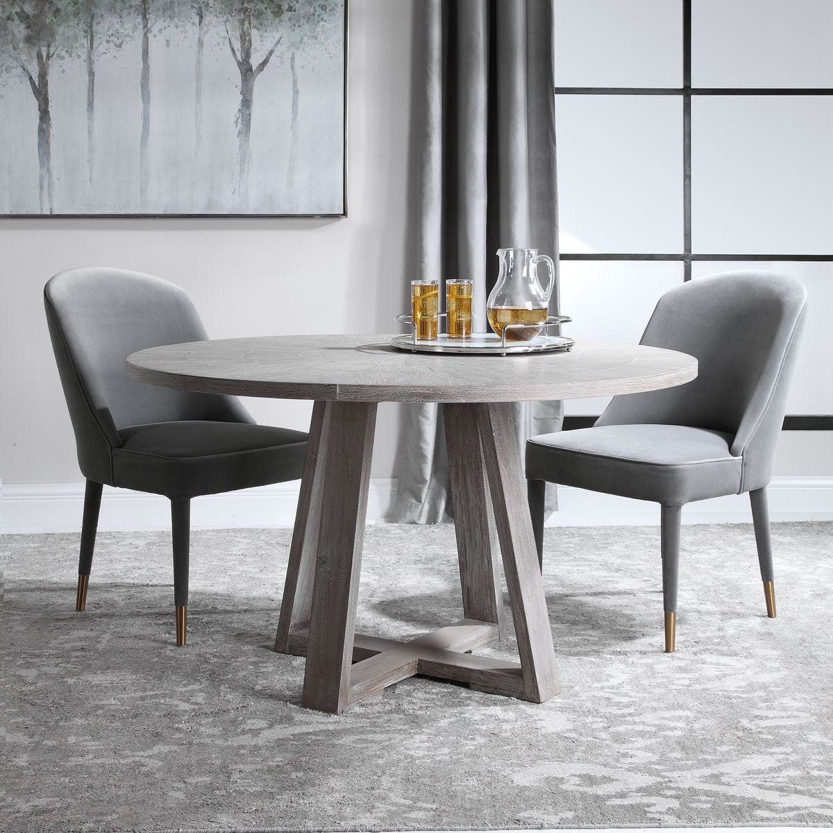 Gidran Dining Table, Gray, 2 Cartons view 8