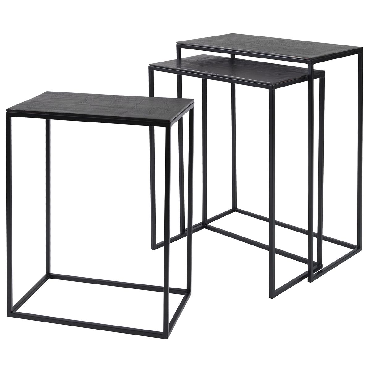 Coreene Nesting Tables, Black, S/3 - Uttermost
