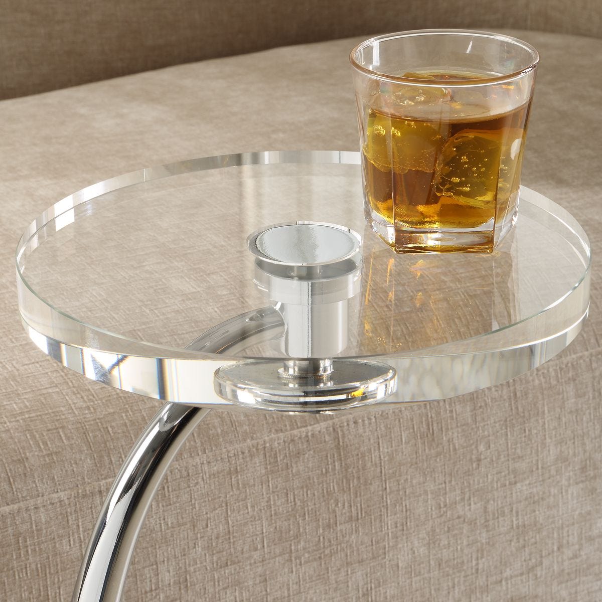 Waveney Drink Table, Nickel - Uttermost