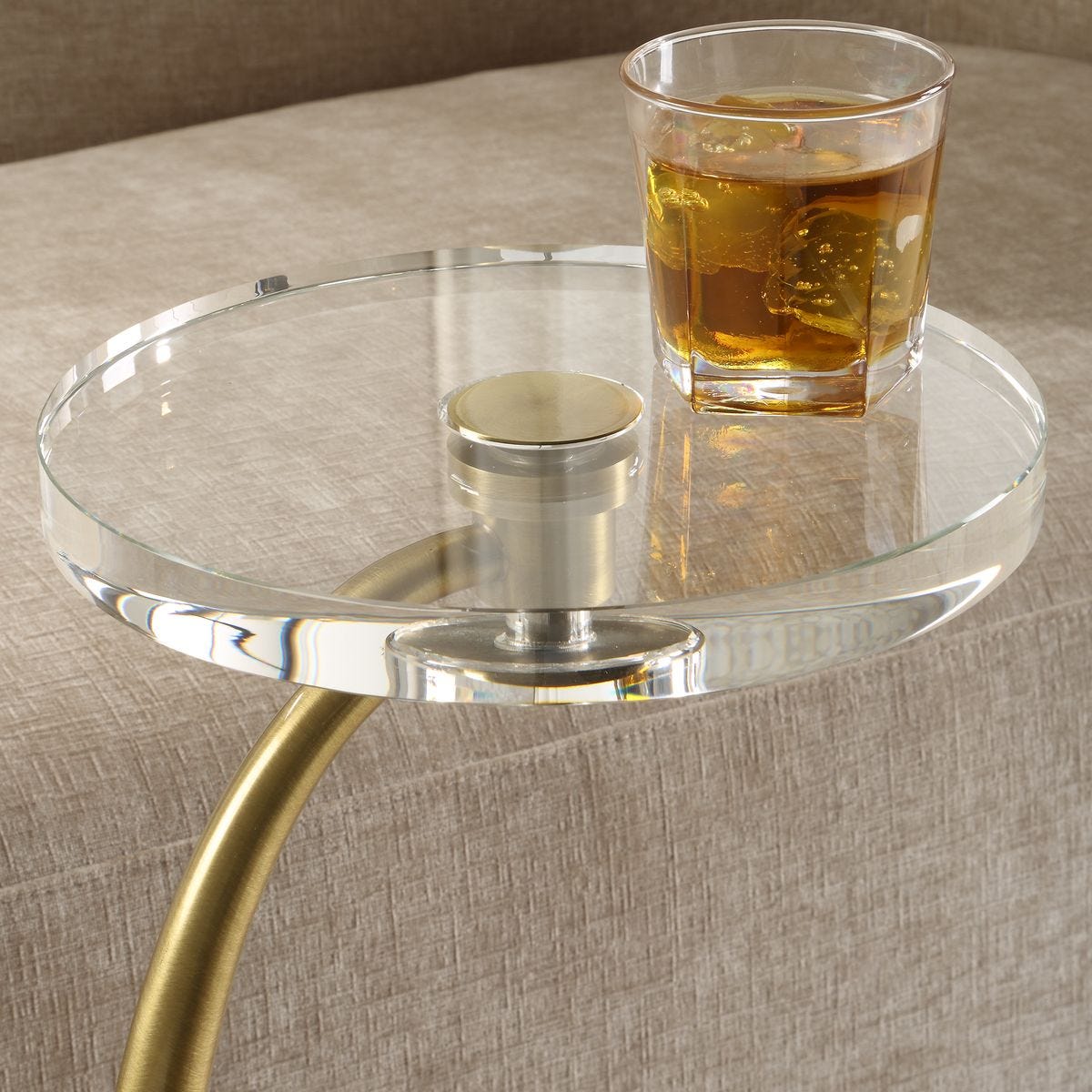 Waveney Drink Table, Brass - Uttermost