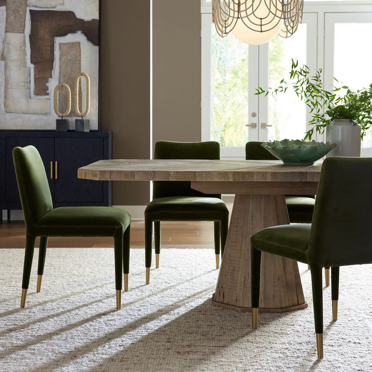 Caledon Dining Table, 2 CARTONS - Uttermost
