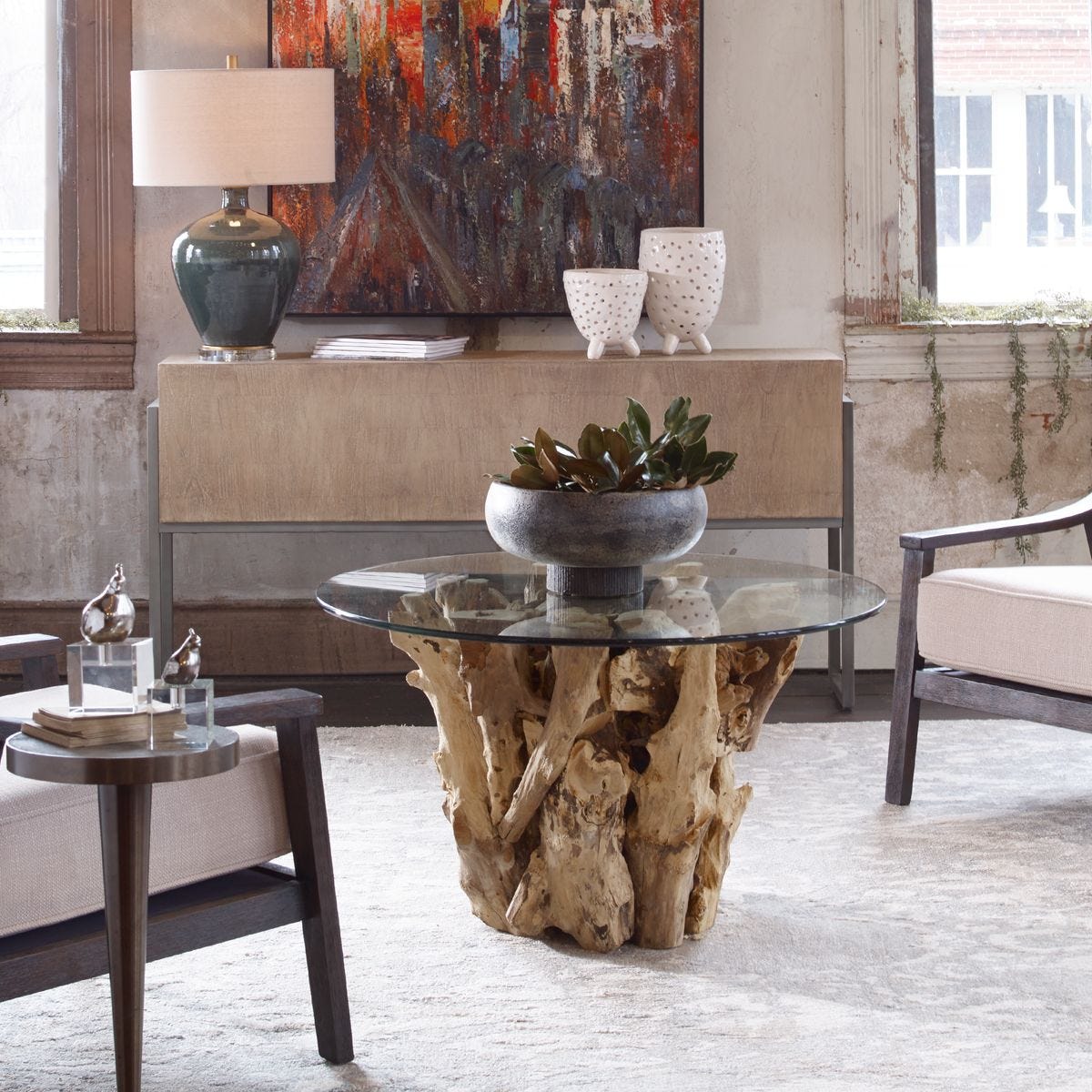Driftwood Coffee Table, Small, 2 Cartons - Uttermost