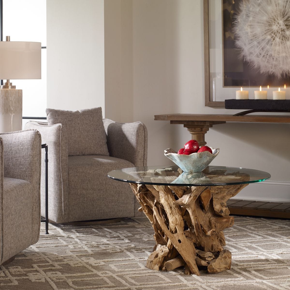 Driftwood Coffee Table, Small, 2 Cartons - Uttermost
