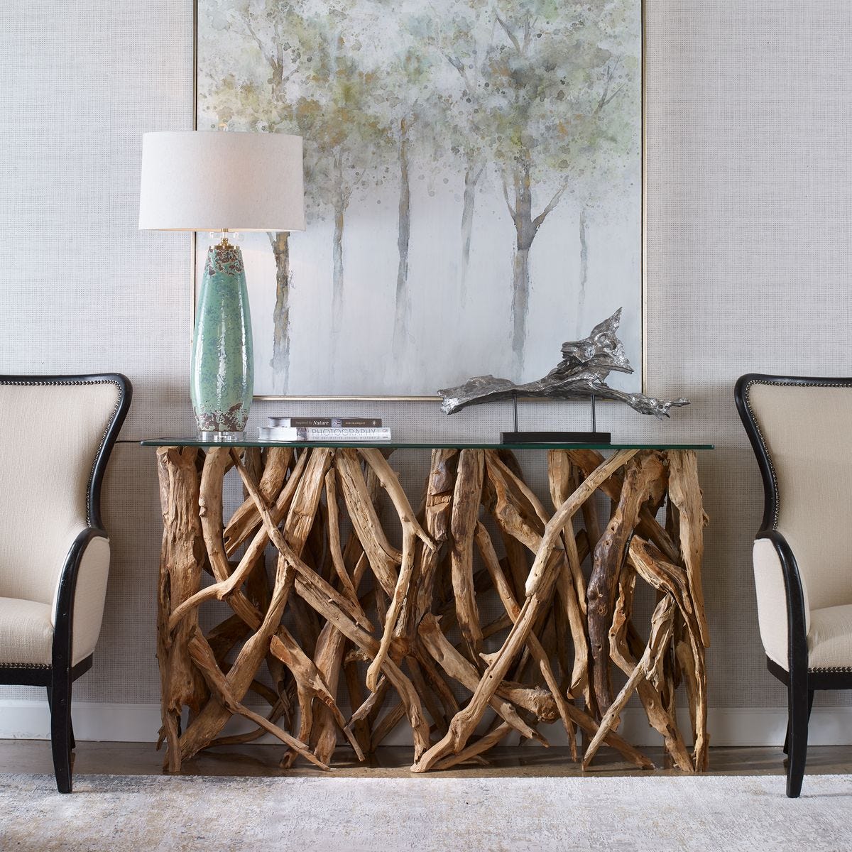 Teak Wood Console - Uttermost