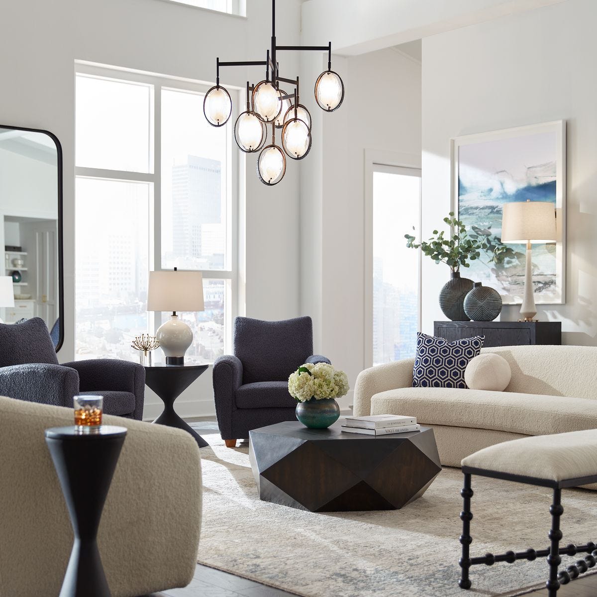 Volker Coffee Table, Black - Uttermost