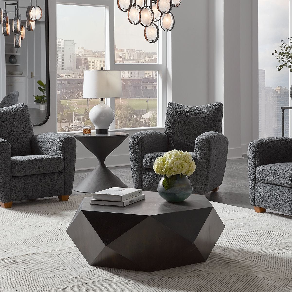Volker Coffee Table, Black - Uttermost