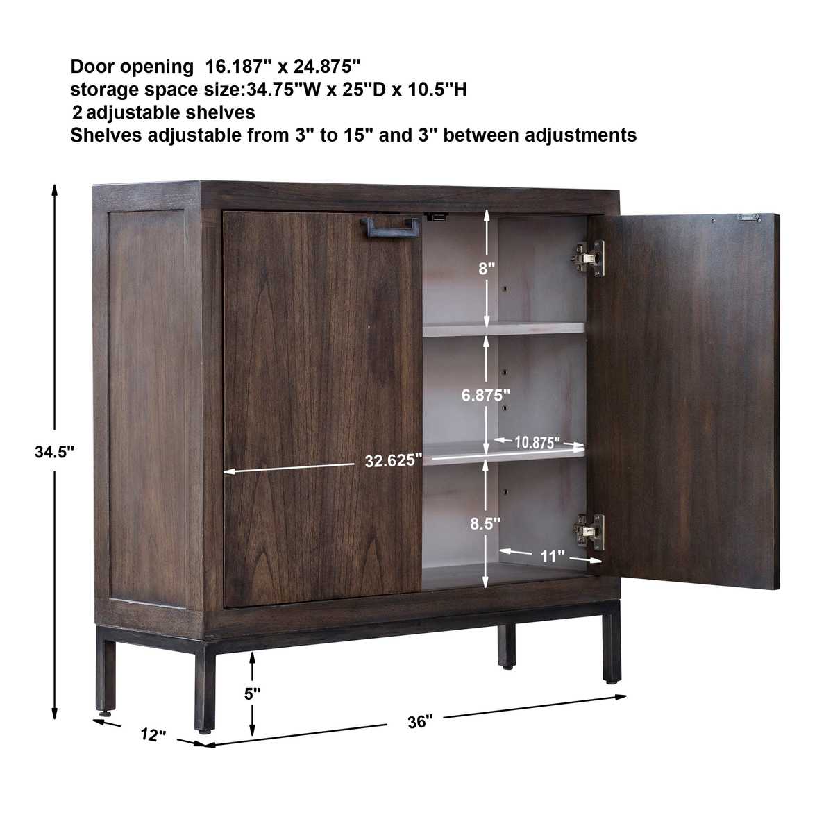 Nadie 2 Door Cabinet view 6