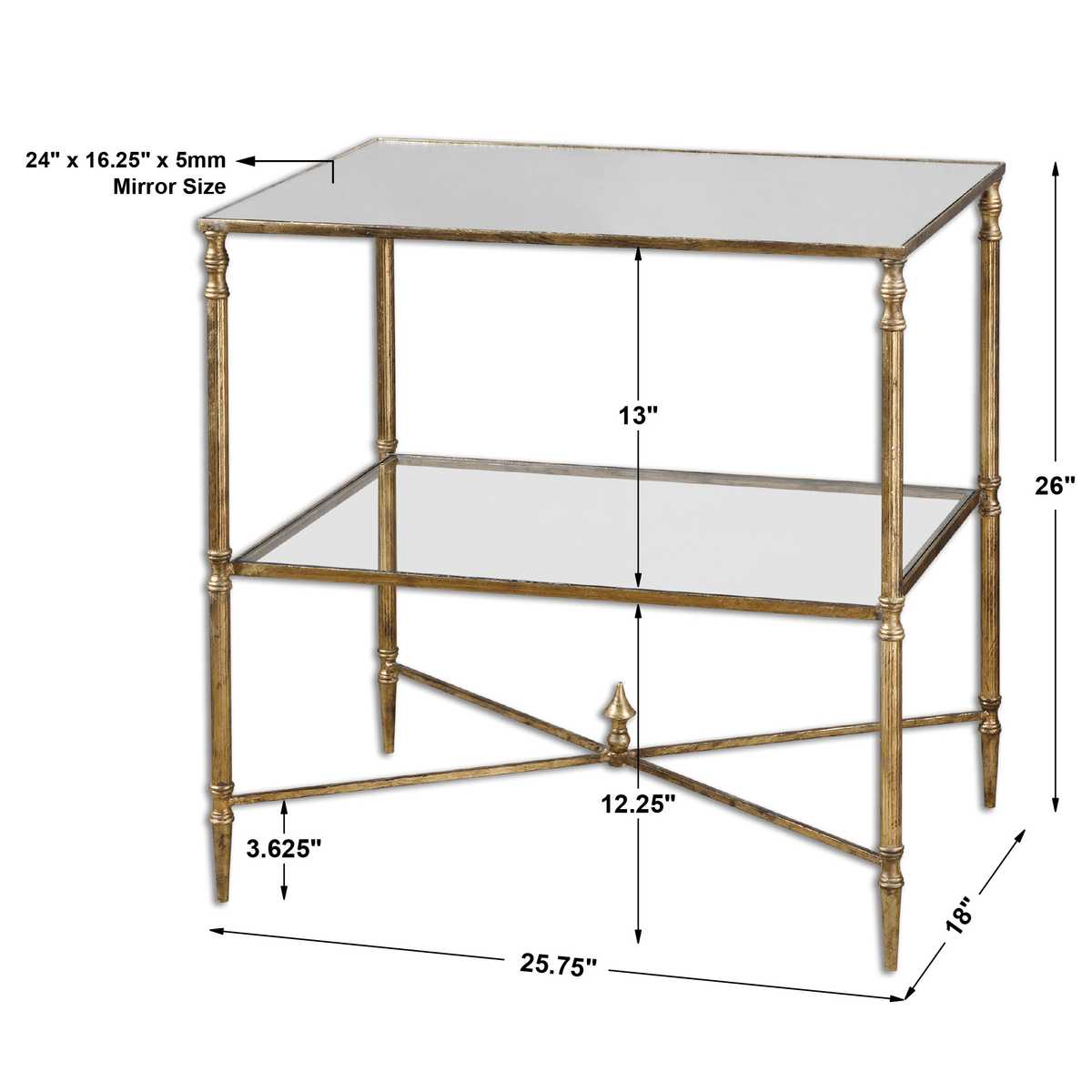 Henzler Lamp Table, Gold - Uttermost