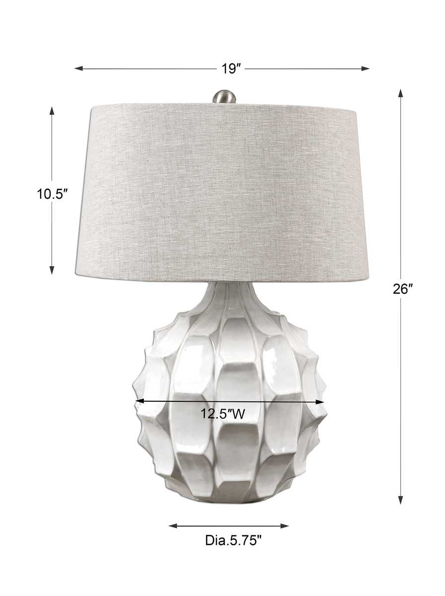 Guerina Table Lamp, White - Uttermost