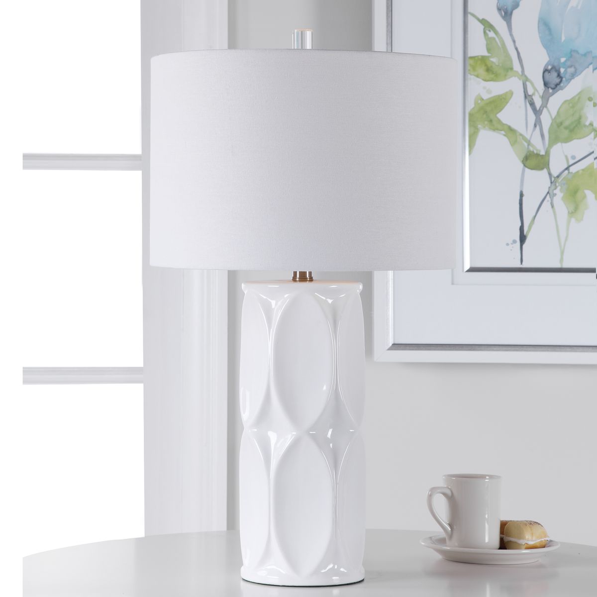 Sinclair Table Lamp, White - Uttermost