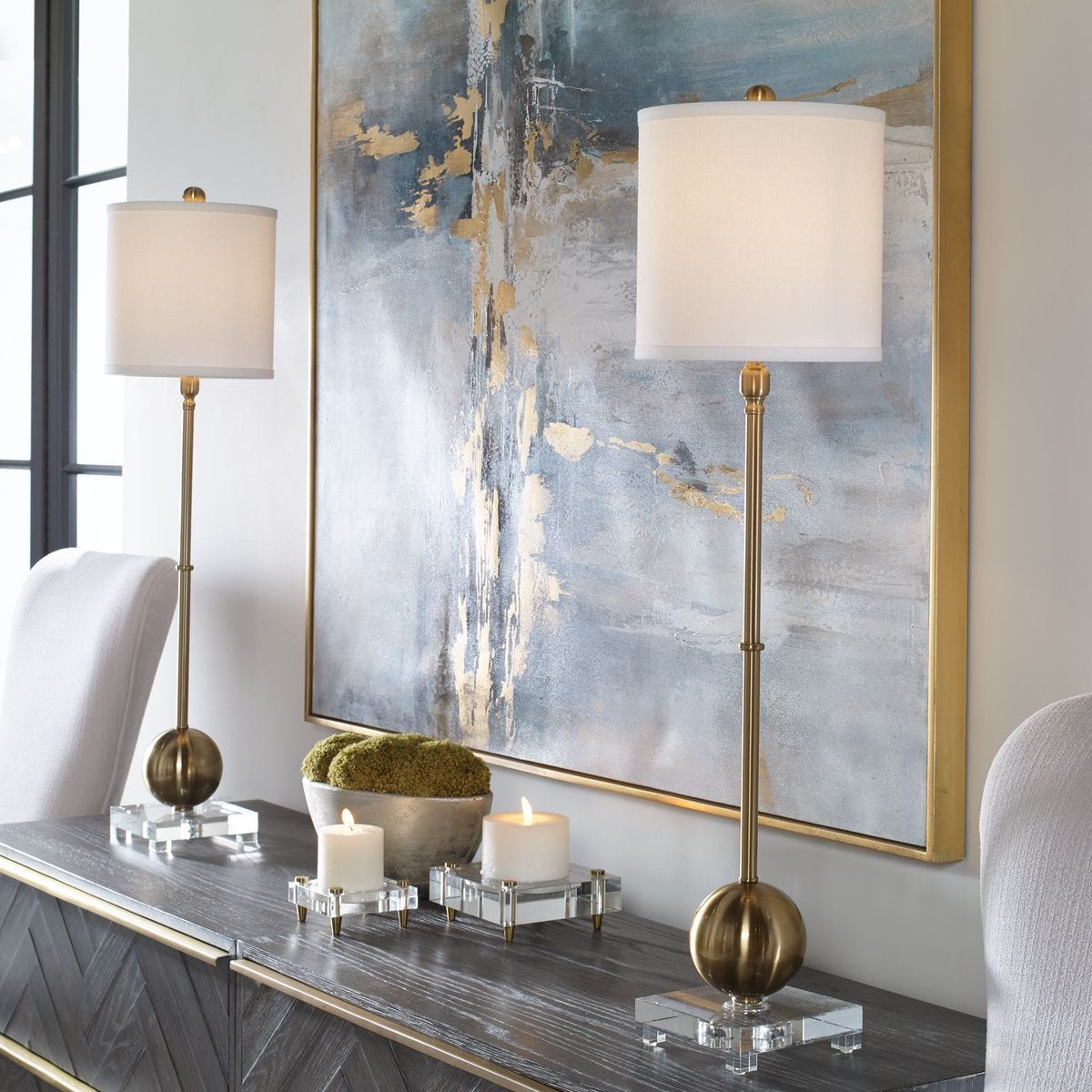 Laton Buffet Lamp, Brass - Uttermost