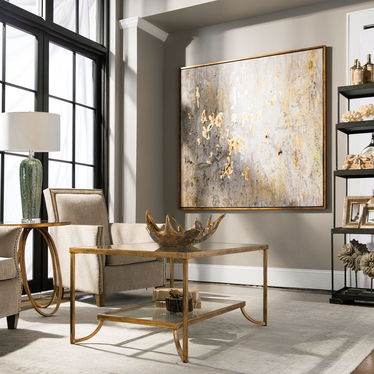 Golden Raindrops Hand Painted Canvas - Uttermost