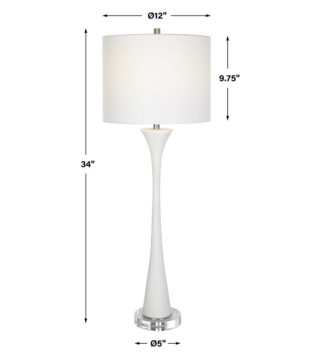 Fountain Buffet Lamp, White view 7