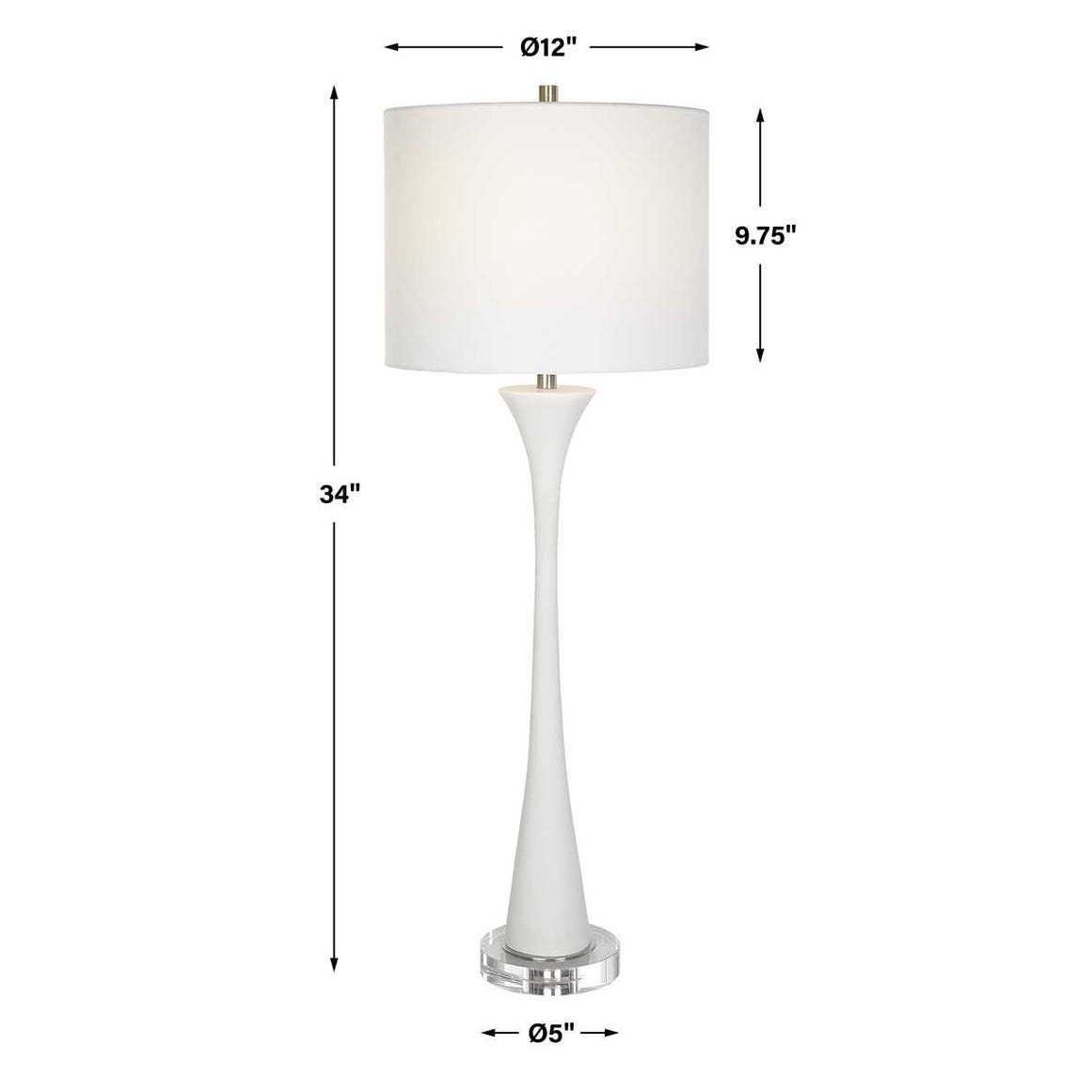 Fountain Buffet Lamp, White view 14