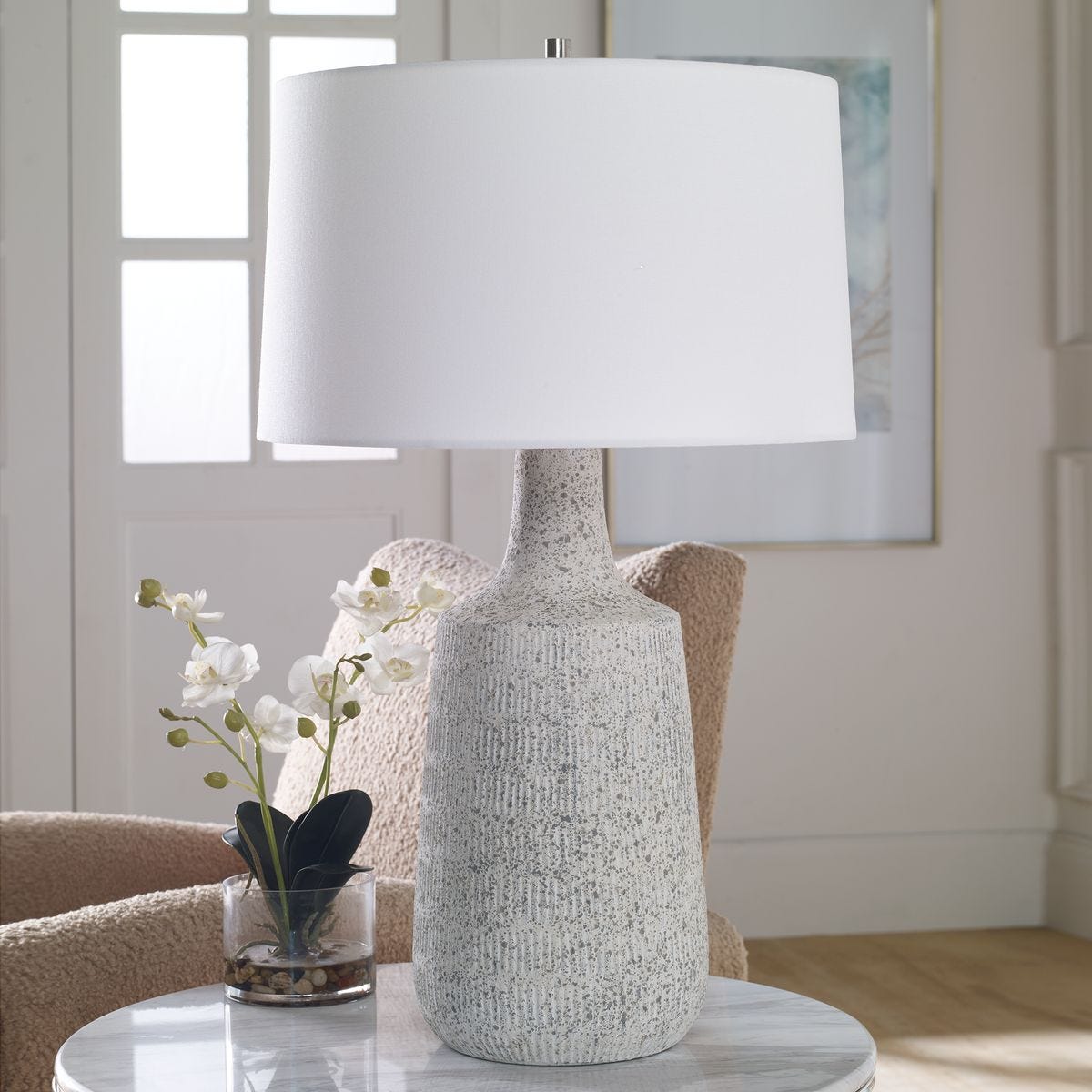 Scouts Table Lamp, White - Uttermost