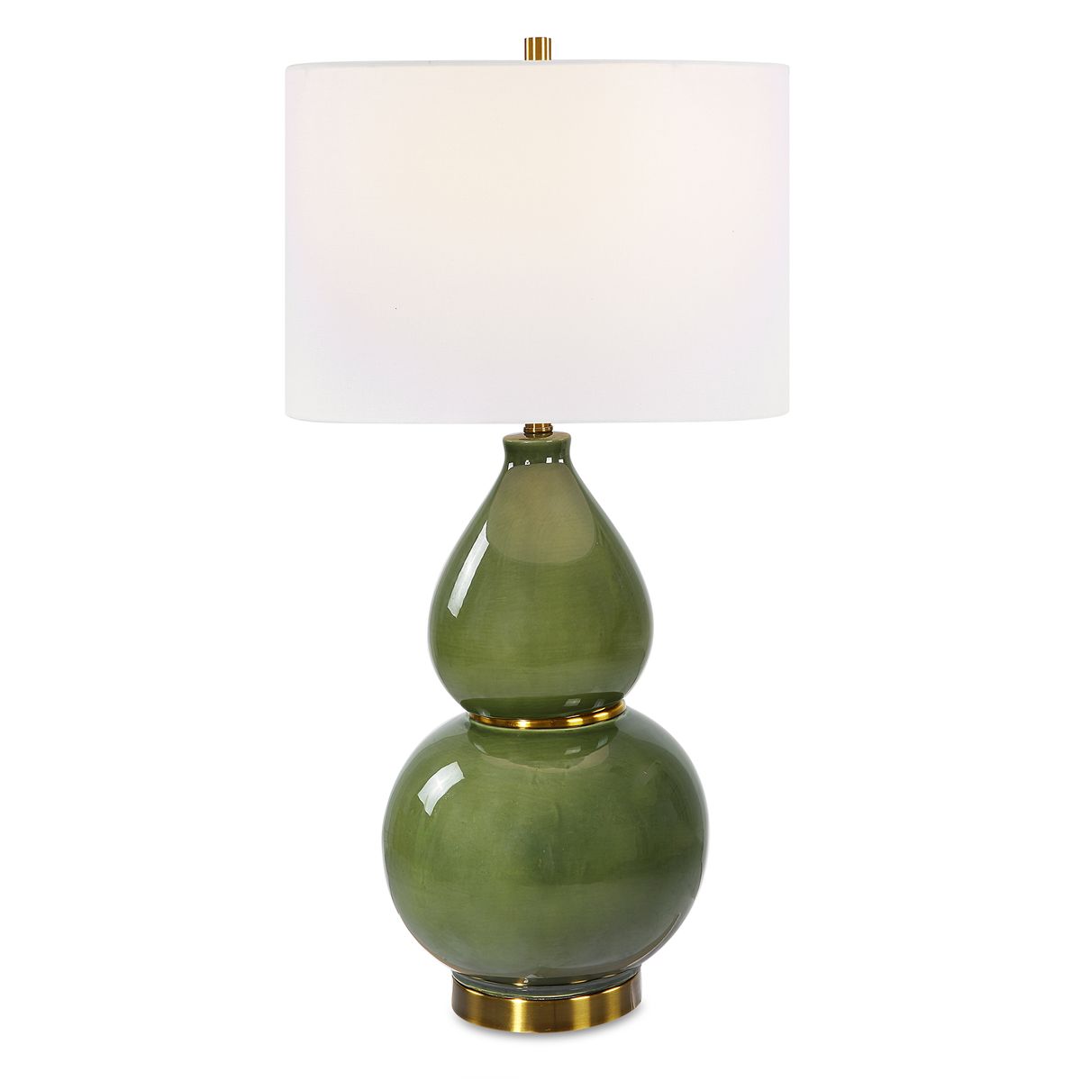 Gourd Table Lamp, Green view 2