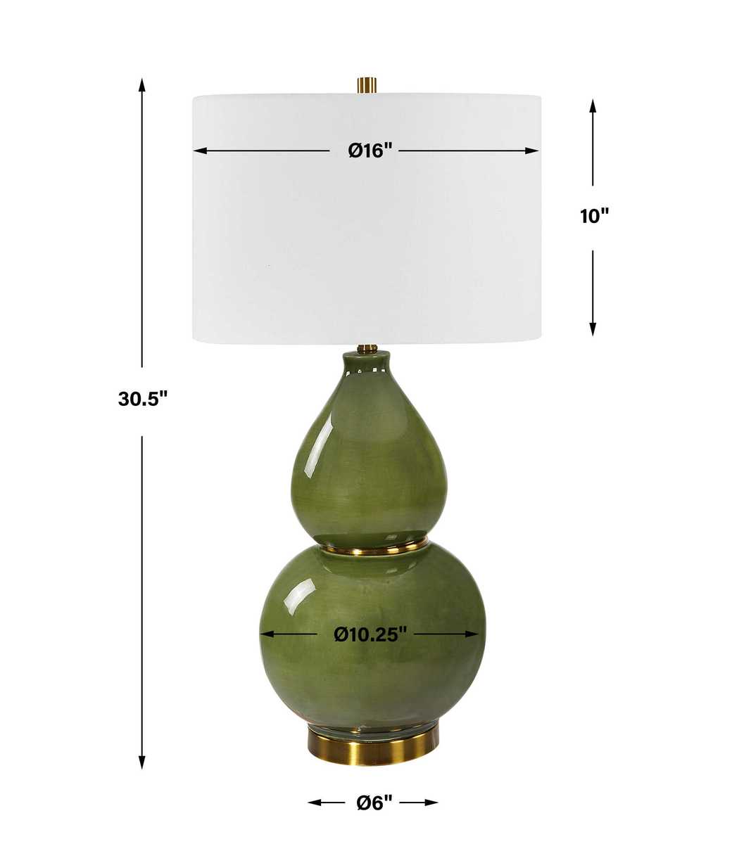 Gourd Table Lamp, Green view 9