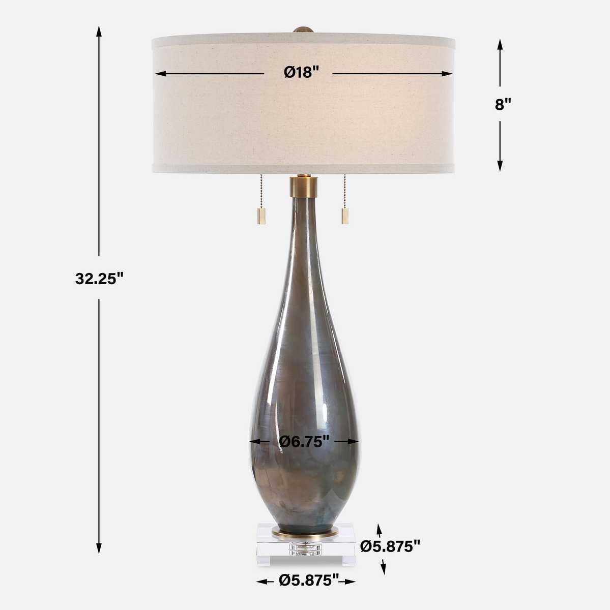 Cardoni Table Lamp, Bronze view 8