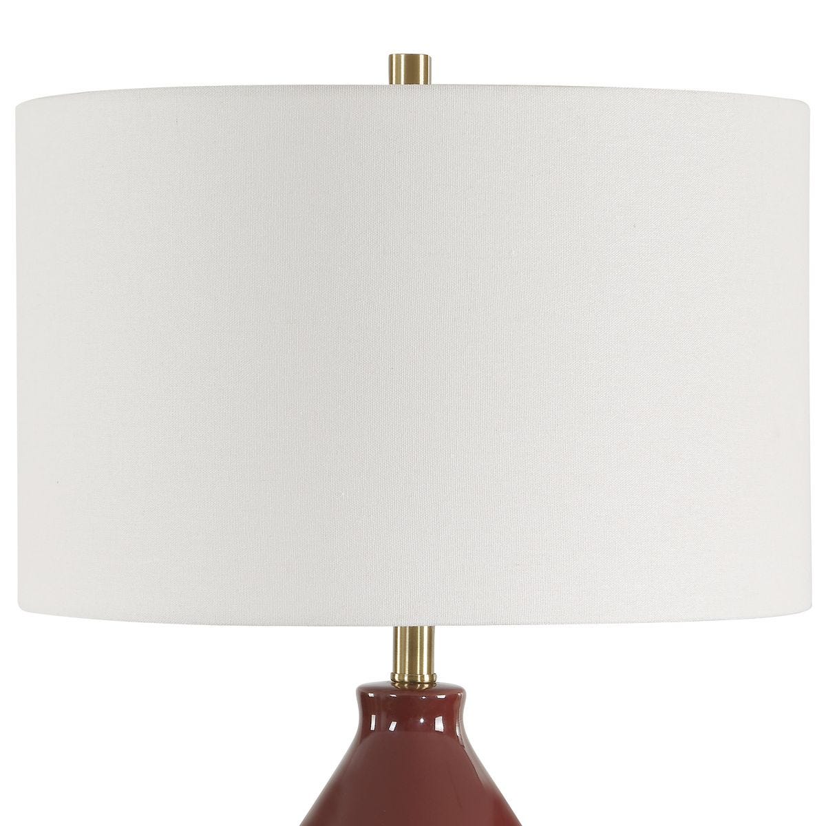 Gourd Table Lamp, Burgundy view 5