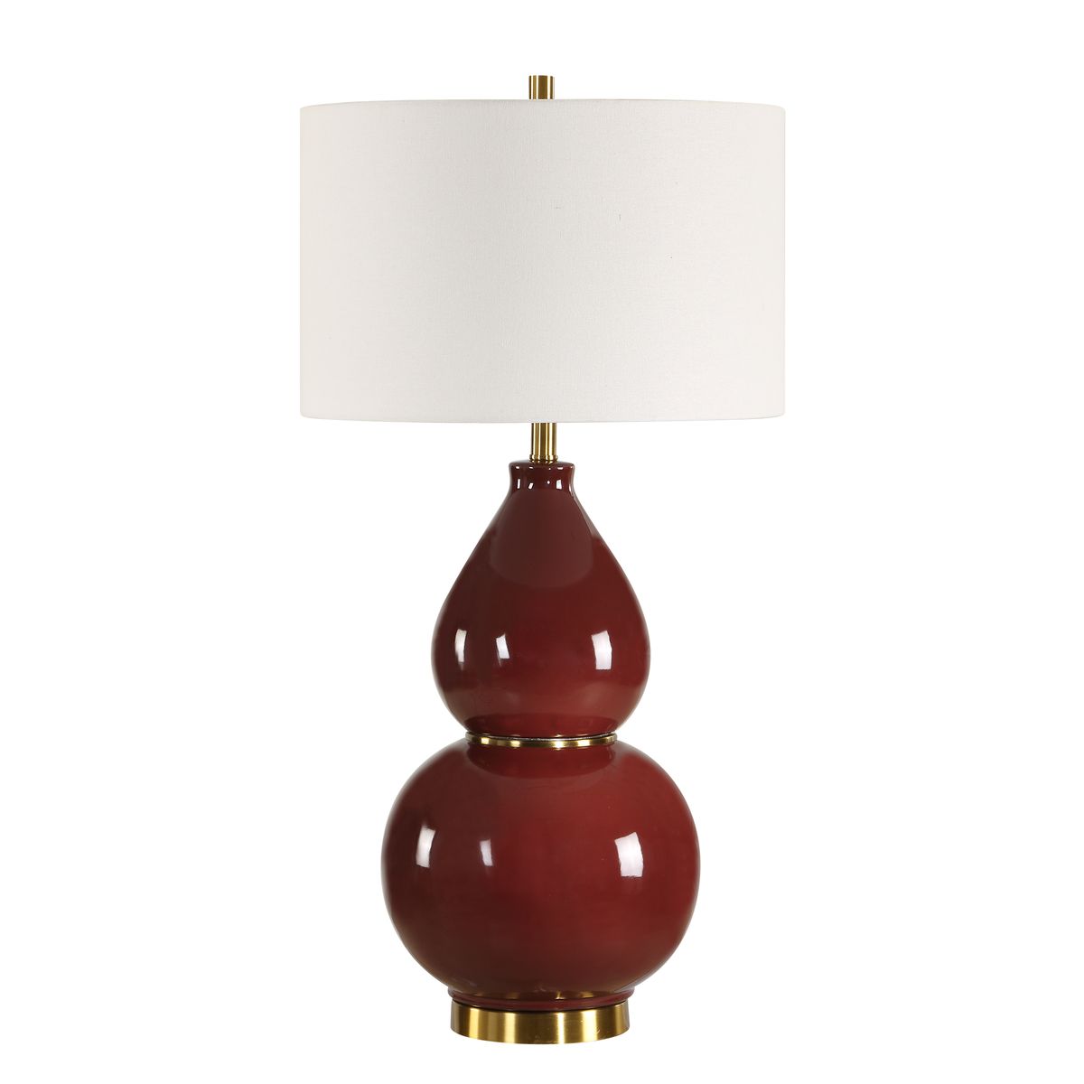 Gourd Table Lamp, Burgundy view 4