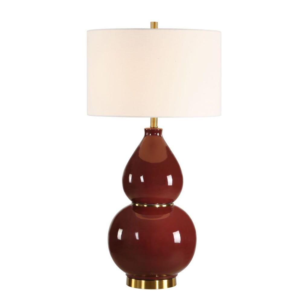 Gourd Table Lamp, Burgundy view 9