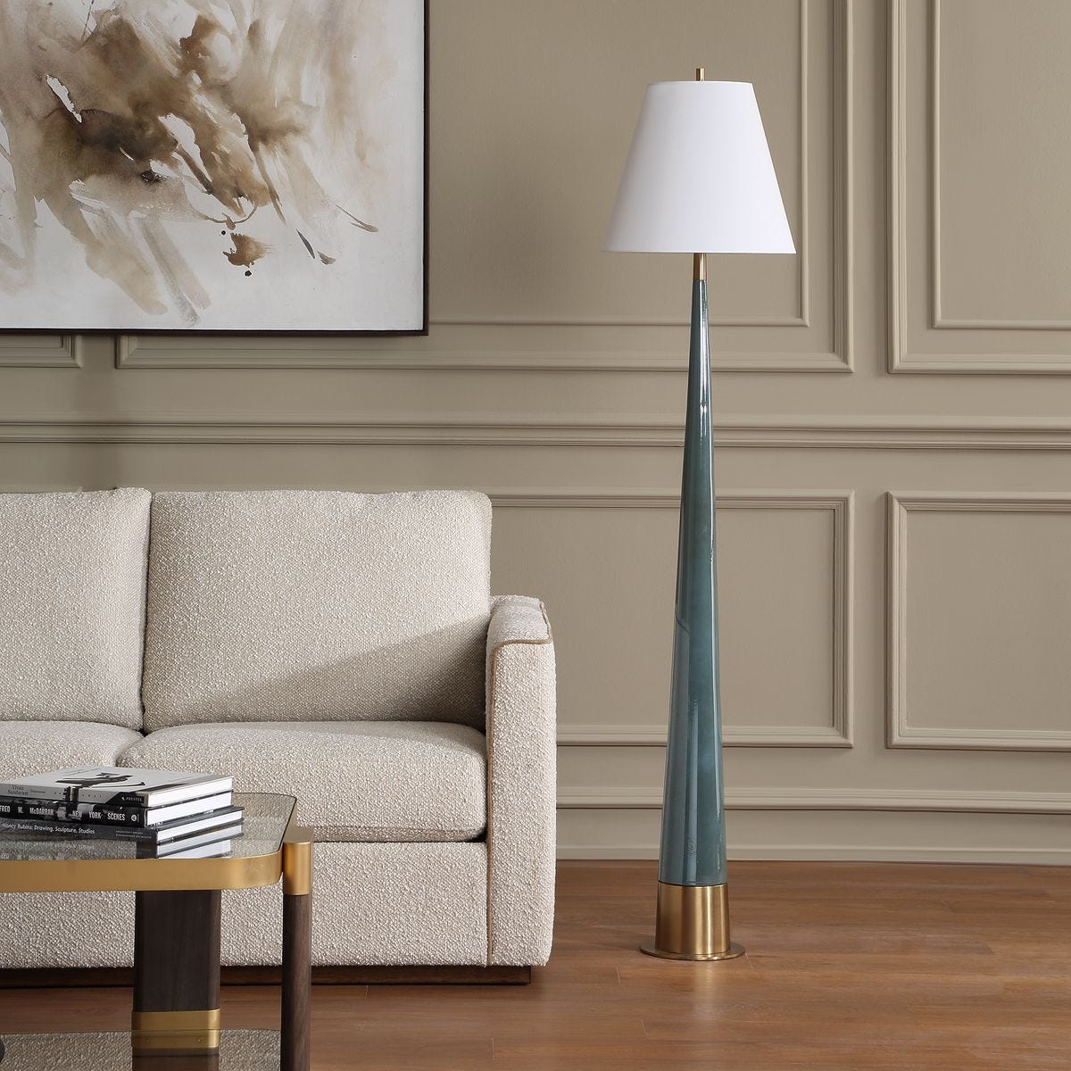 Riccardi Floor Lamp, Blue - Uttermost