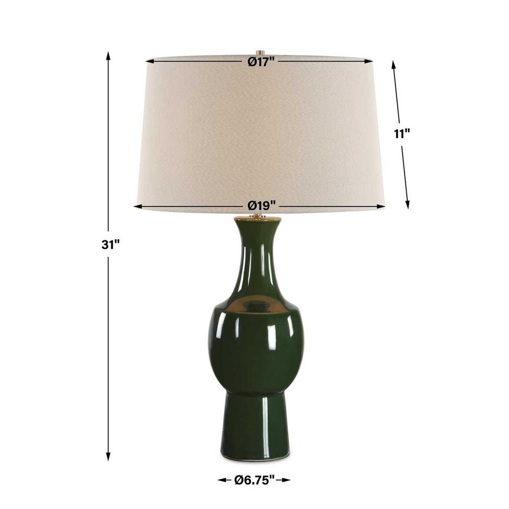 Tennille Table Lamp, Green view 14