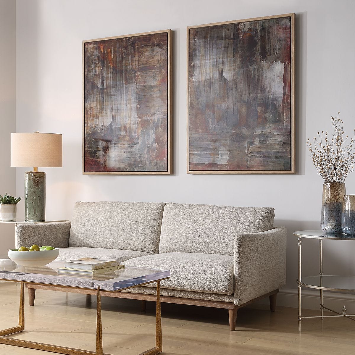 Molten Patina Framed Canvases, S/2 view 3