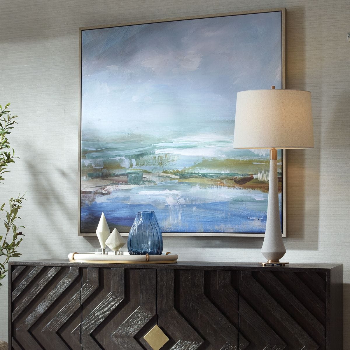 Lush Valley Framed Canvas - Uttermost
