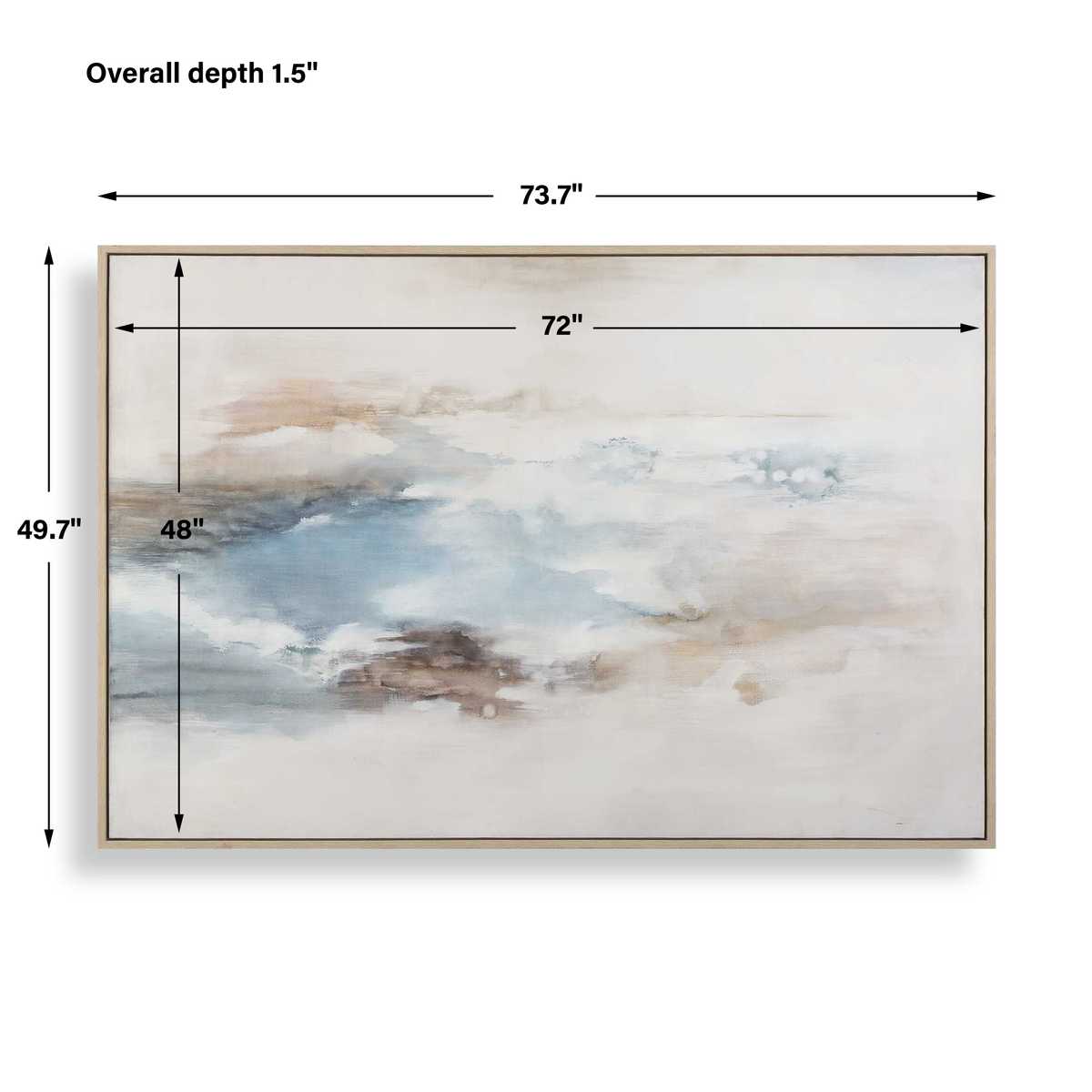 Chasing Blue Hand Painted Canvas - Uttermost