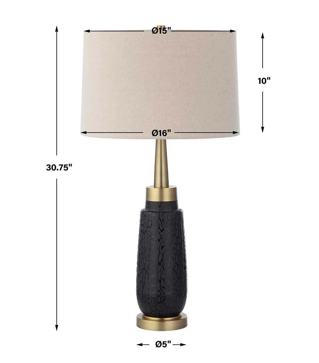 テーブルランプでセラミックブロンズ仕上げ Uttermost Duron 1 Light Table Lamp 14 in 並行輸入品