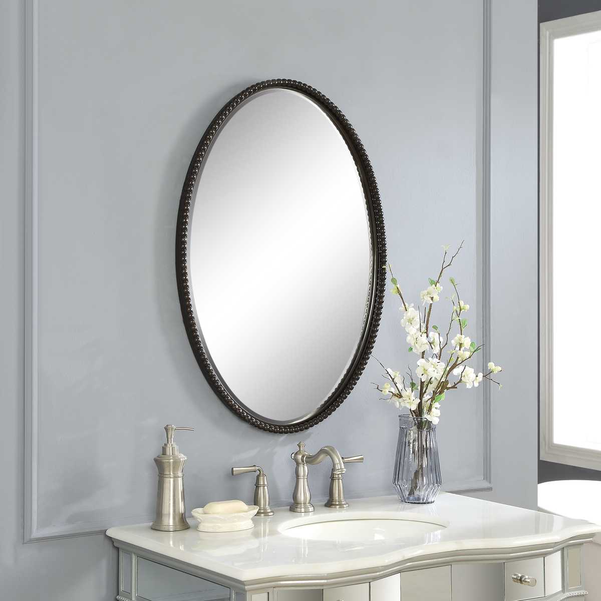 Sherise Oval Mirror, Bronze - Uttermost