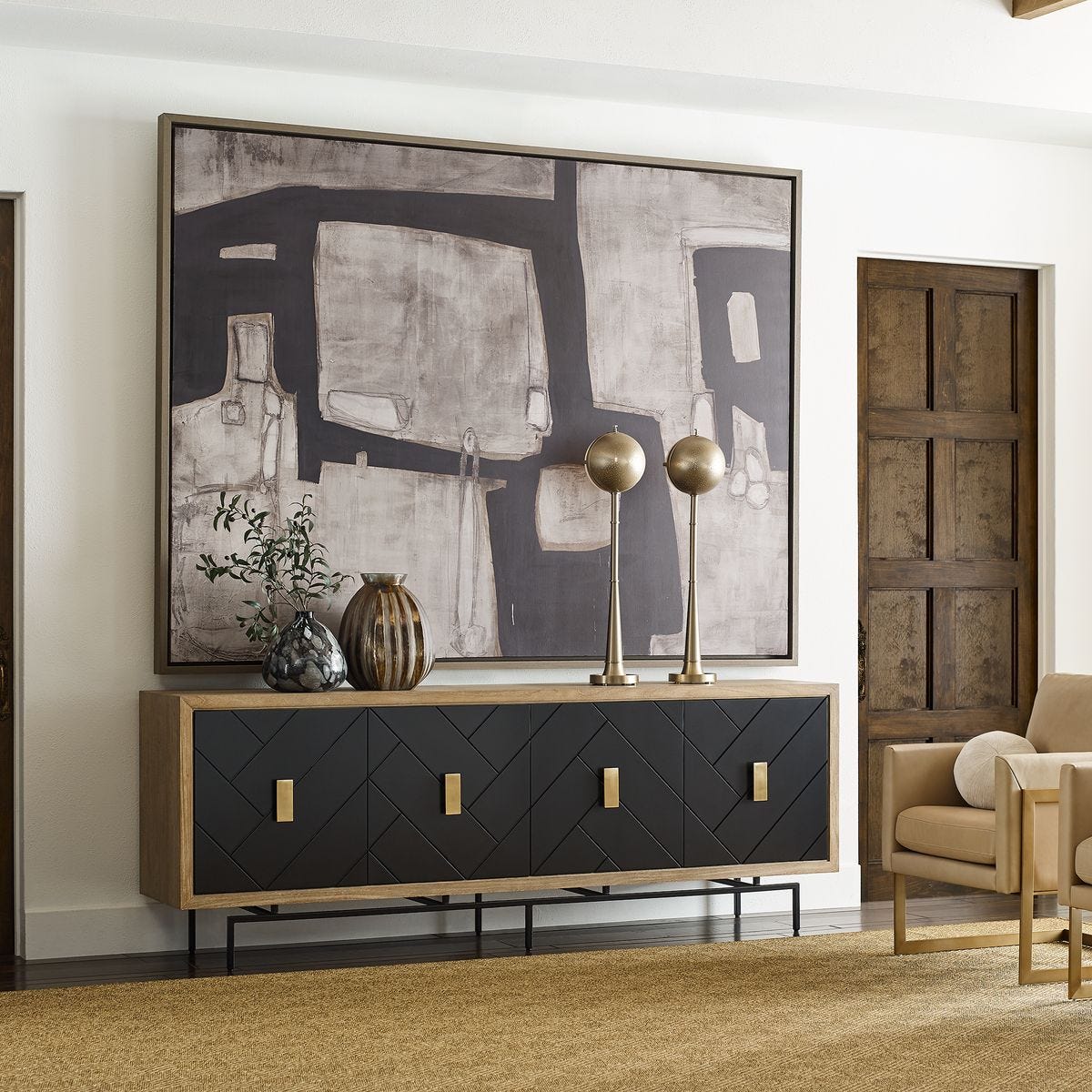 Interlace 4 Door Cabinet - Uttermost