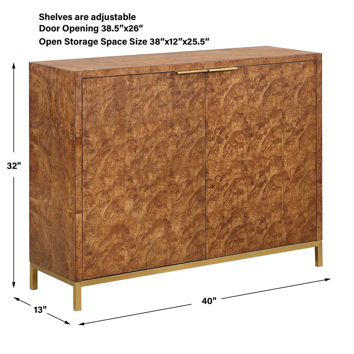 ナチュラルウッド 2ドアキャビネット Jethro 2 Door Cabinet - Uttermost