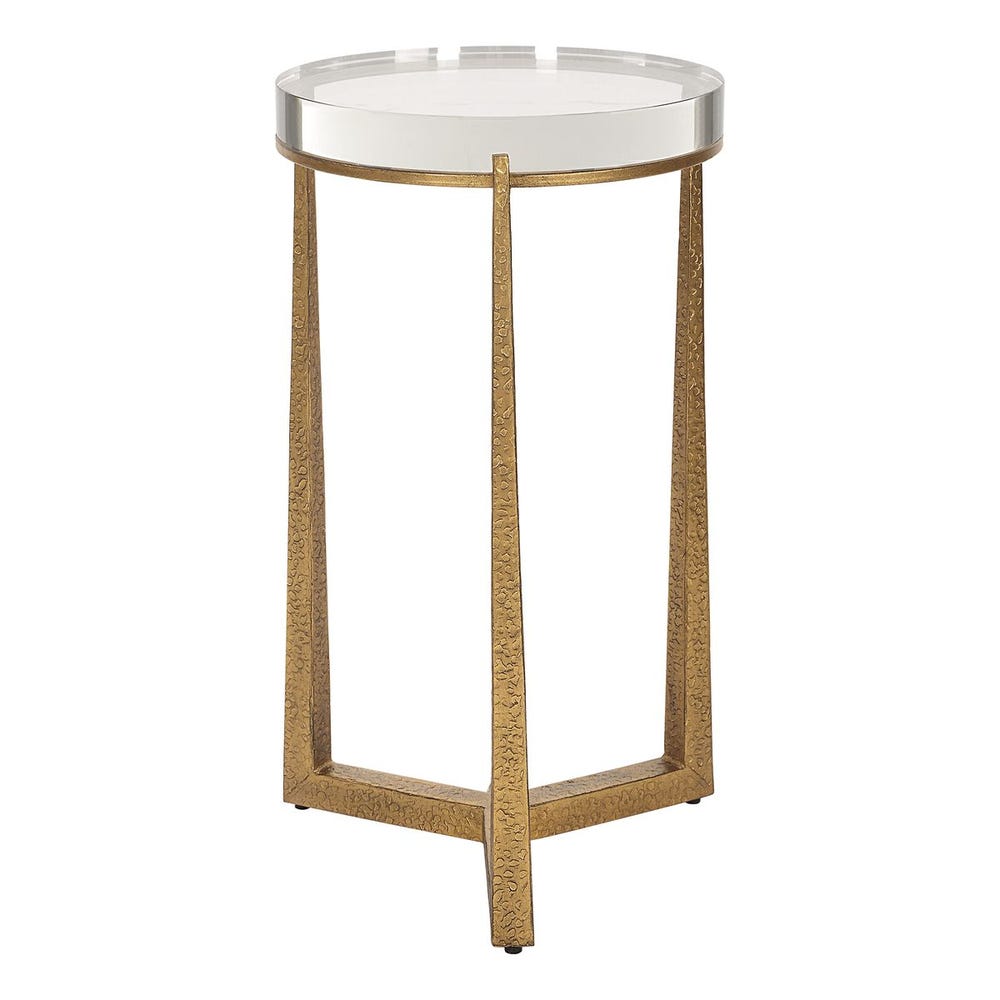 Midas Round Accent Table, Gold view 11