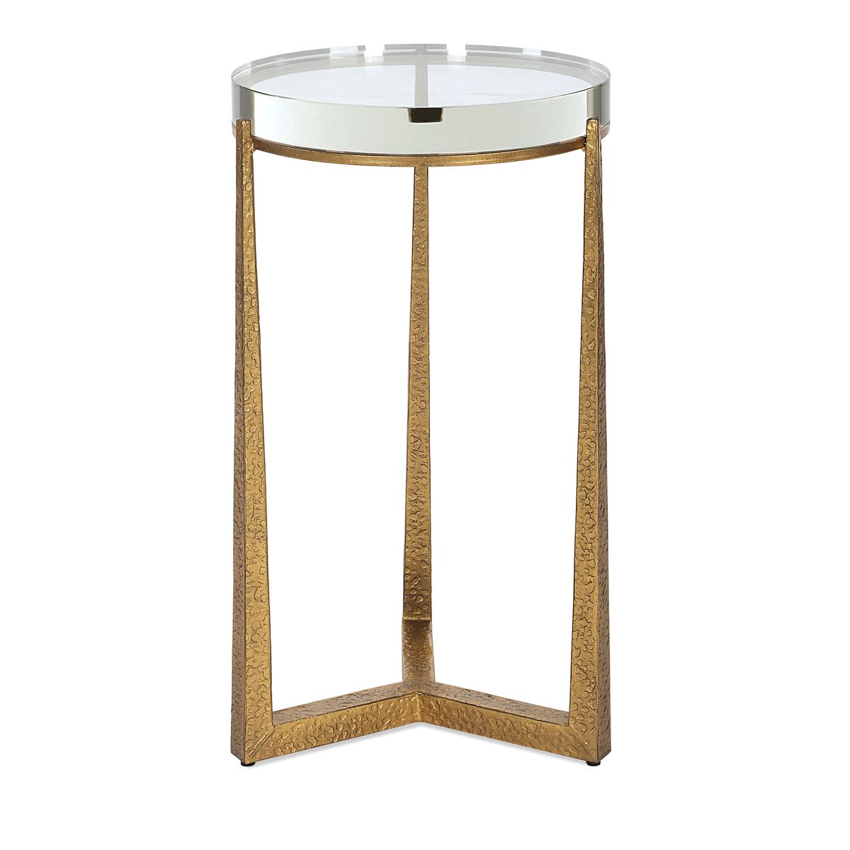 Midas Round Accent Table, Gold view 2