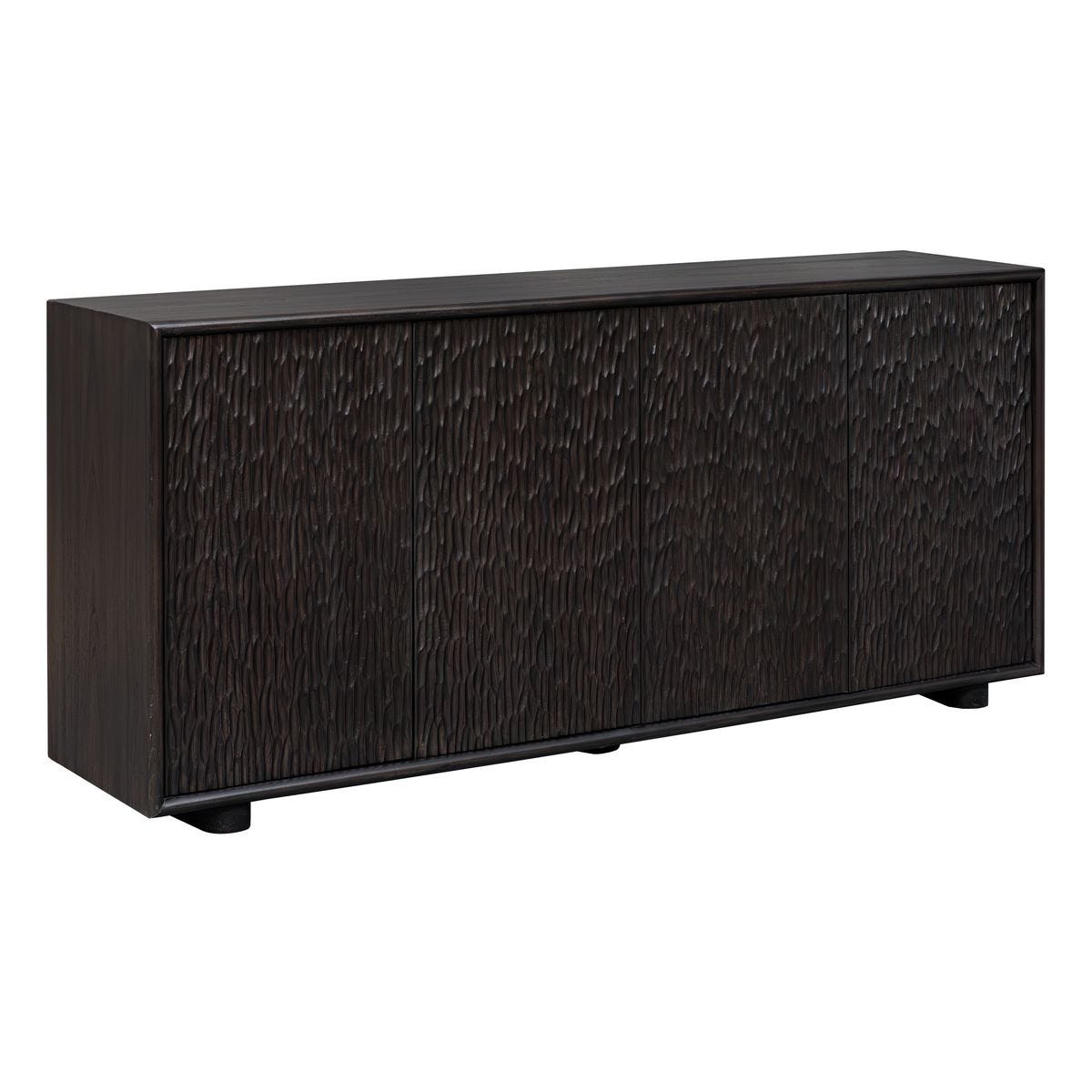 Stevenson 4 Door Cabinet, Ebony - Uttermost
