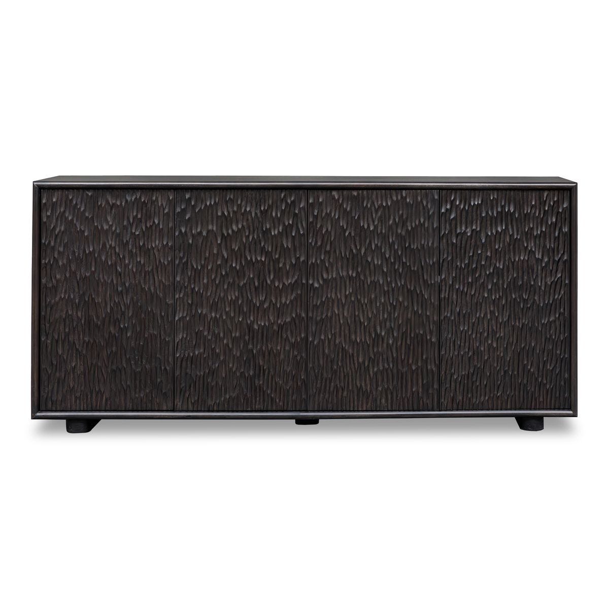 Stevenson 4 Door Cabinet, Ebony - Uttermost