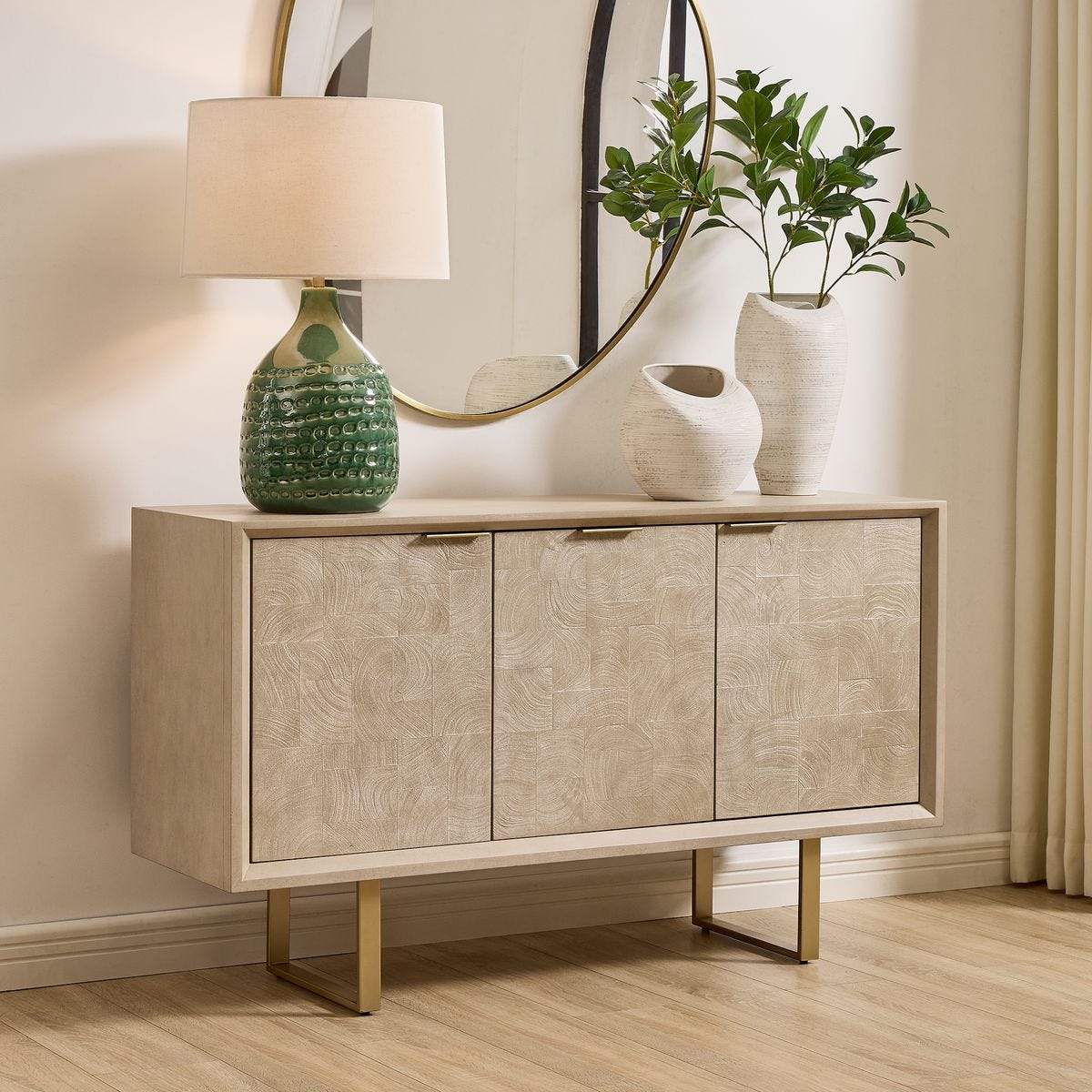 Maeva 3 Door Cabinet - Uttermost