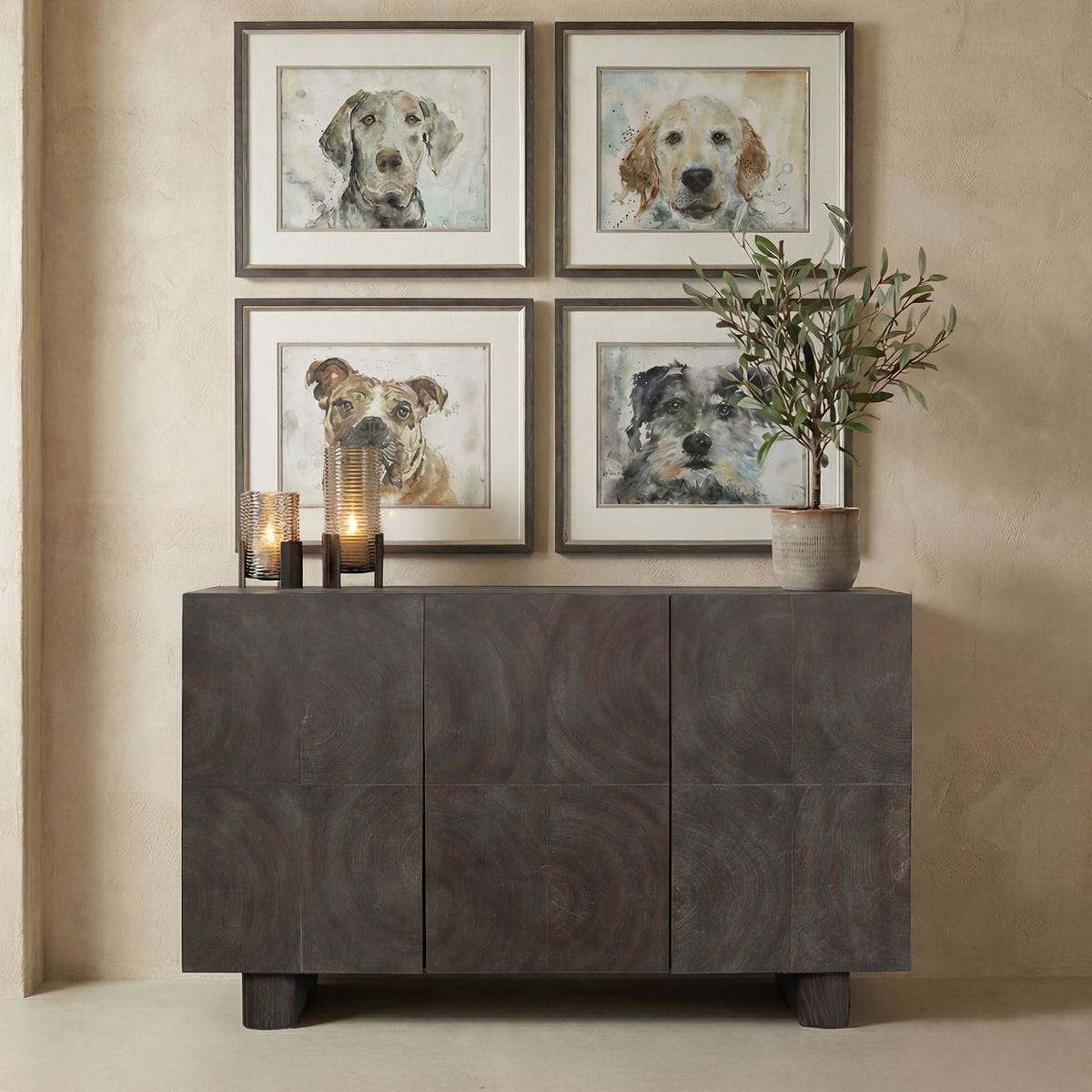 Phineas 3 Door Cabinet - Uttermost