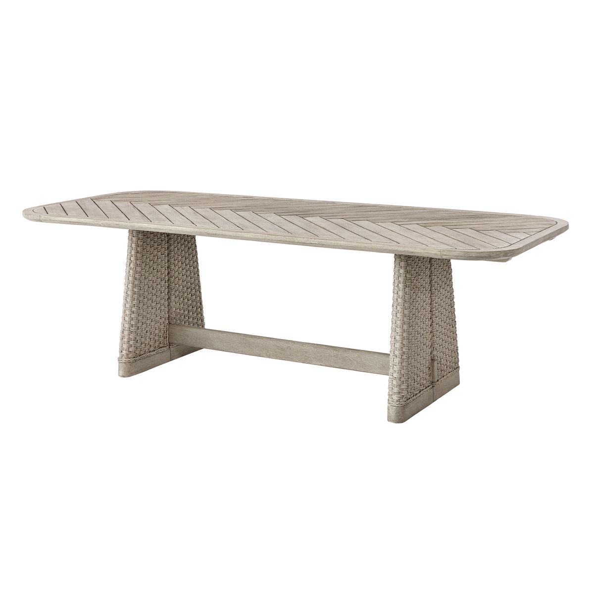 Harbor Herringbone Indoor-Outdoor Dining Table, 2 CARTONS view 5