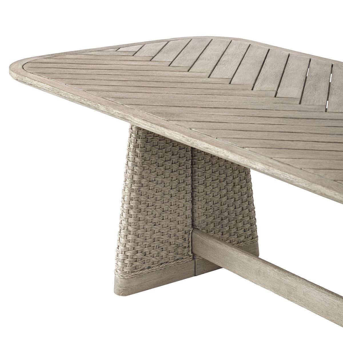 Harbor Herringbone Indoor-Outdoor Dining Table, 2 CARTONS view 7