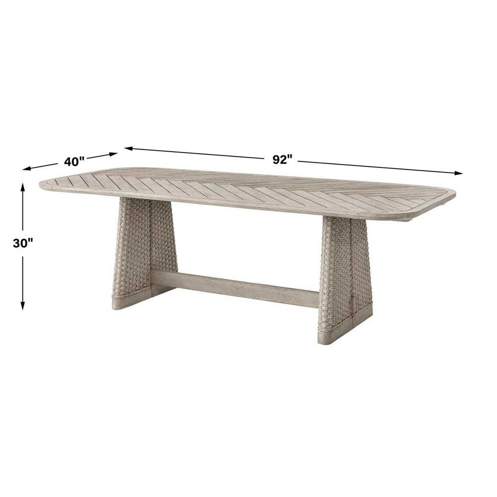 Harbor Herringbone Indoor-Outdoor Dining Table, 2 CARTONS view 20