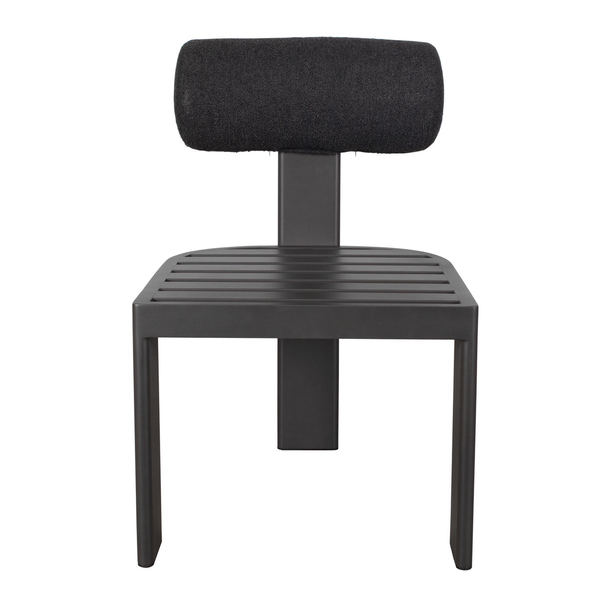Bolster Back Outdoor Dining Chair, Charcoal view 5